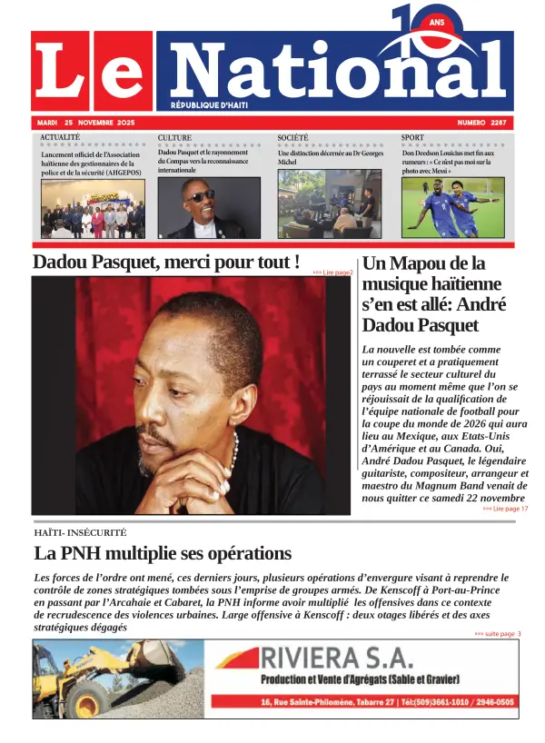 Une de l'édition 2287