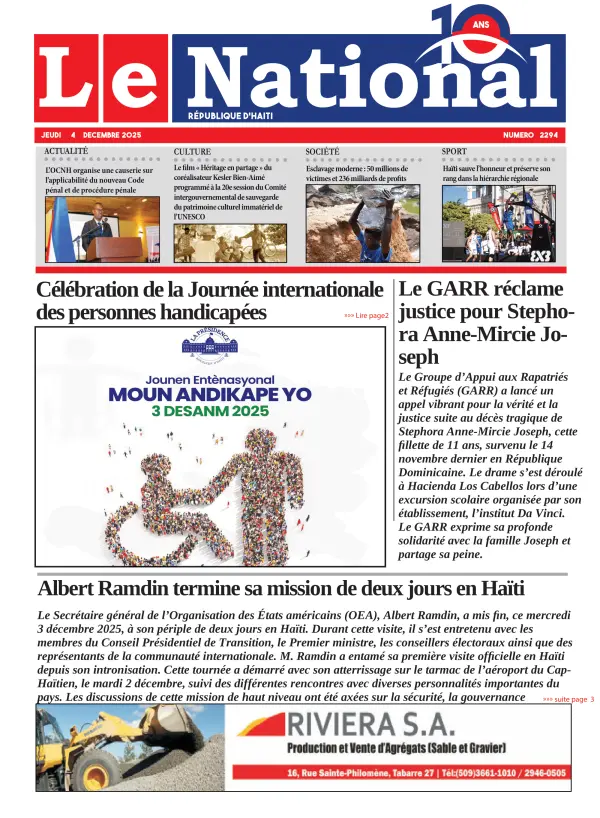 Une de l'édition 2294