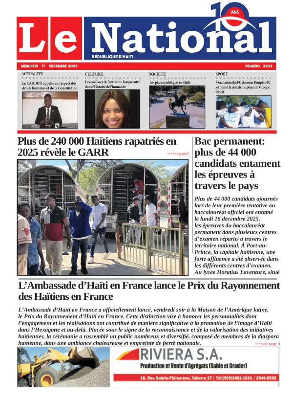 Une de l'édition 2303
