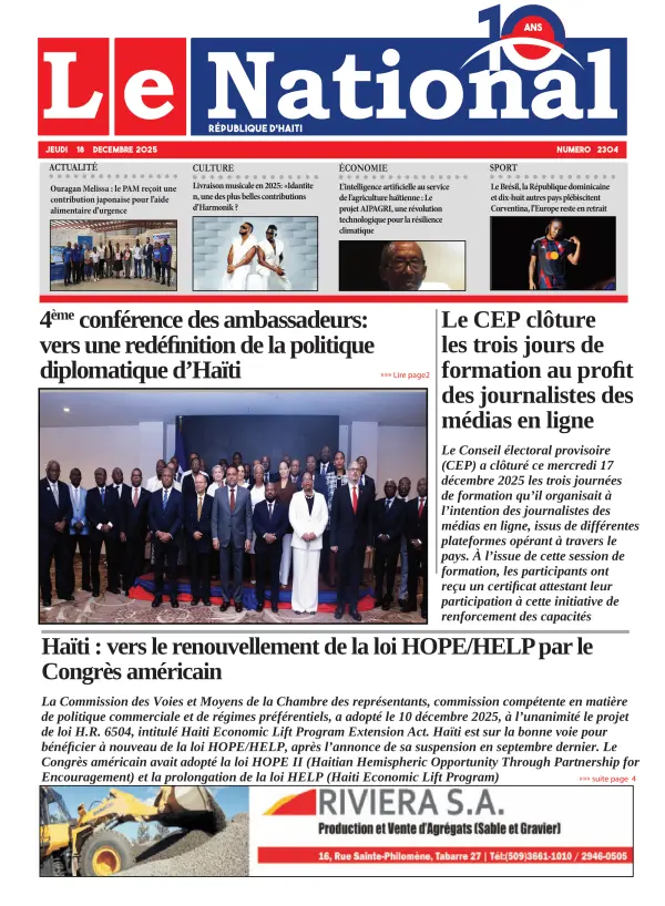 Une de l'édition 2304
