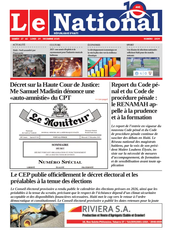 Une de l'édition 2309