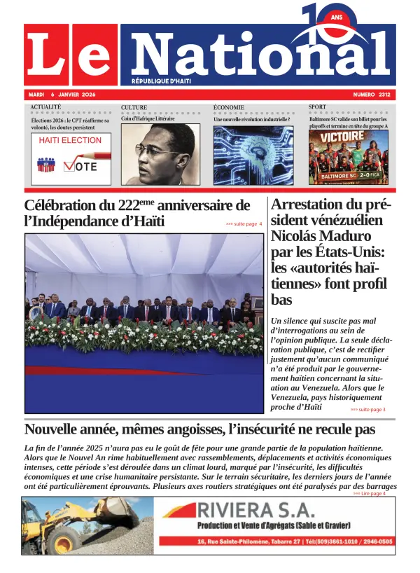 Une de l'édition 2312