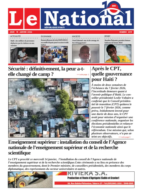 Une de l'édition 2319