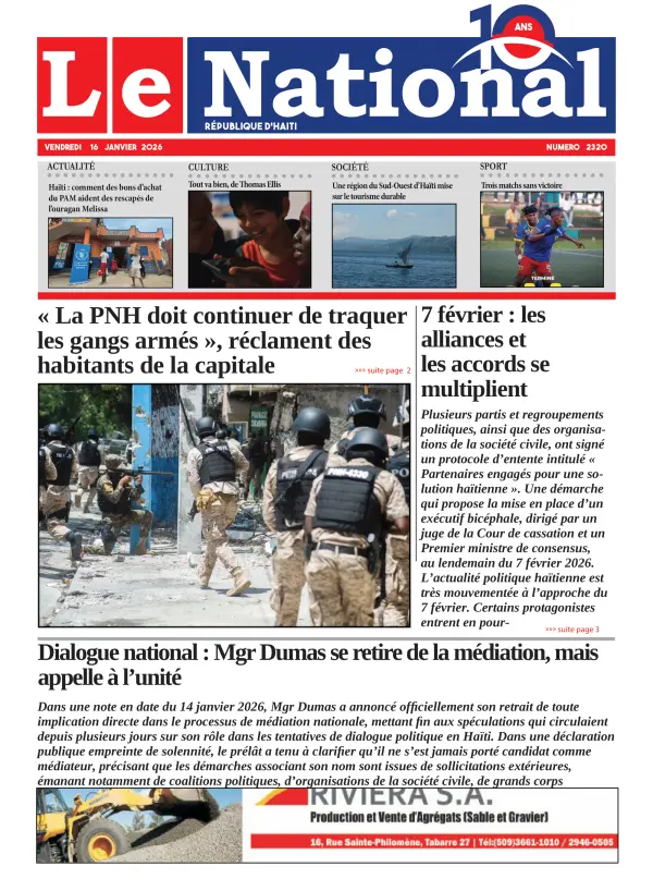 Une de l'édition 2320