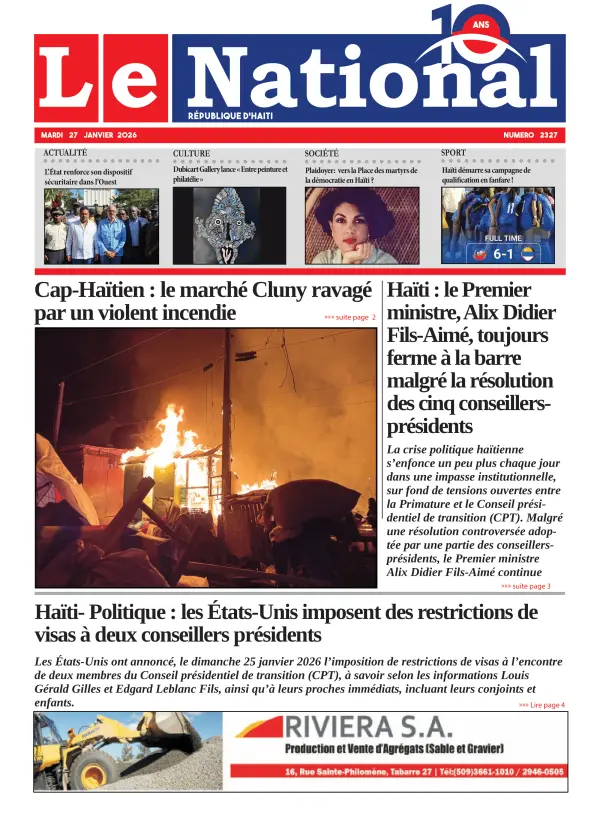 Une de l'édition 2327