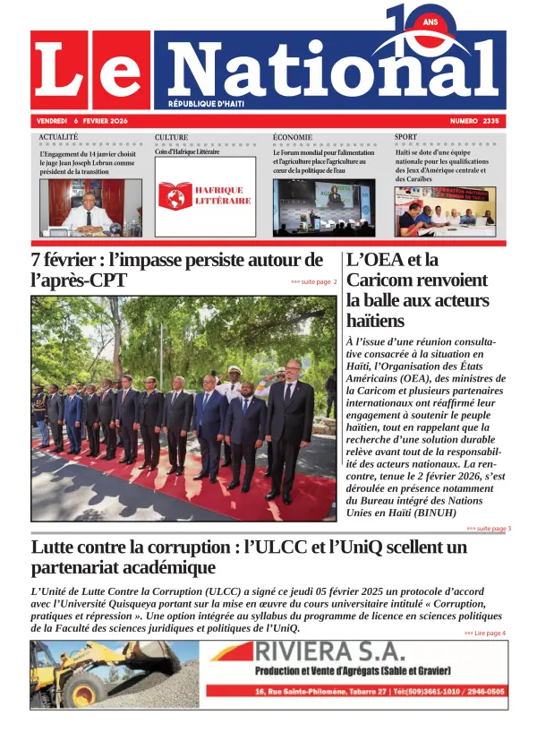 Une de l'édition 2335
