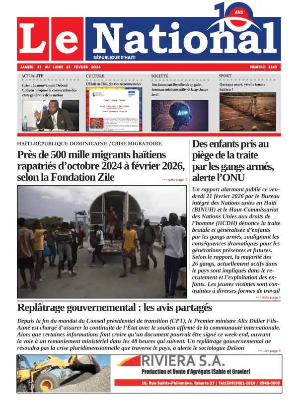 Une de l'édition 2343
