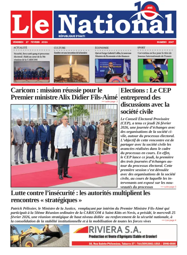 Une de l'édition 2347