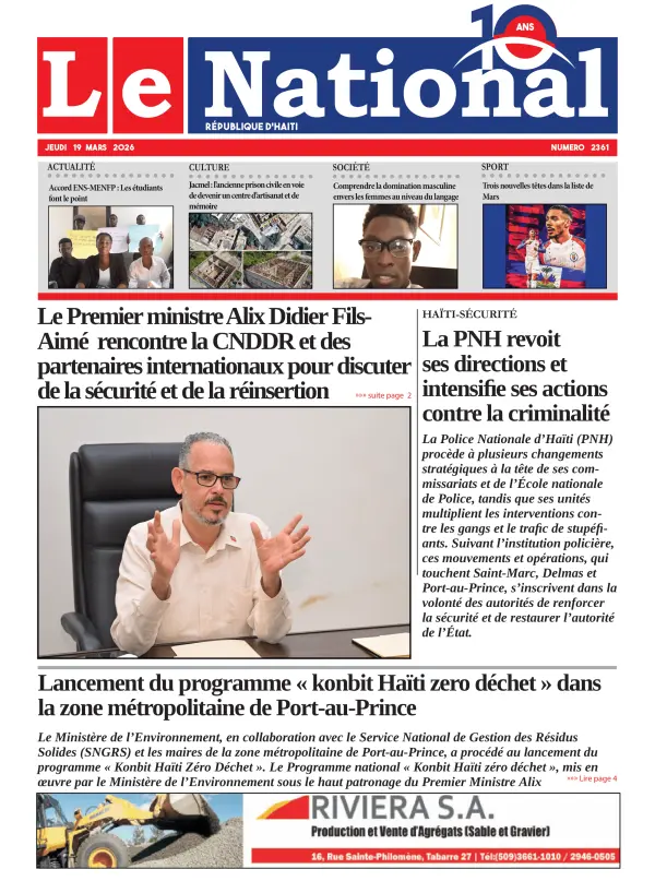 Une de l'édition 2361