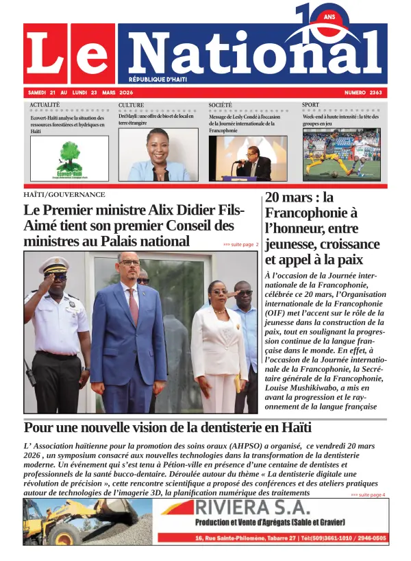 Une de l'édition 2363