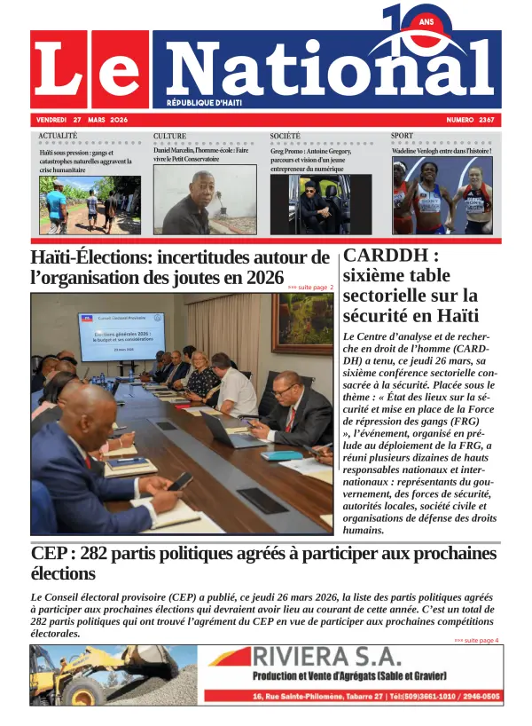 Une de l'édition 2367