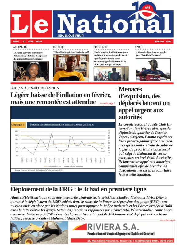 Une de l'édition 2385