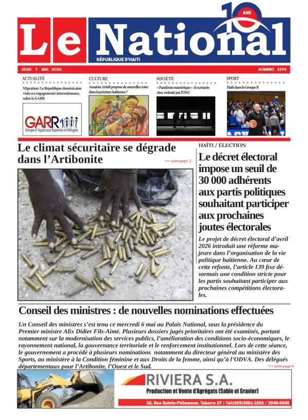 Une de l'édition 2394