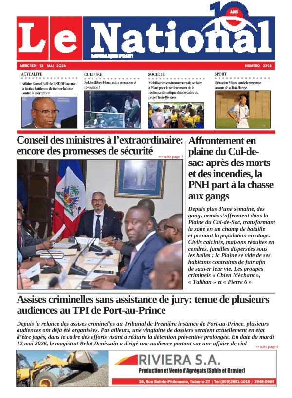Une de l'édition 2398