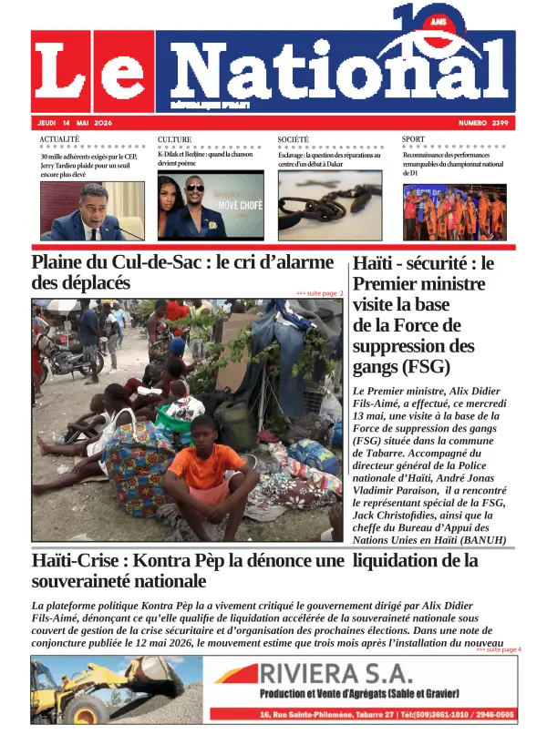 Une de l'édition 2399