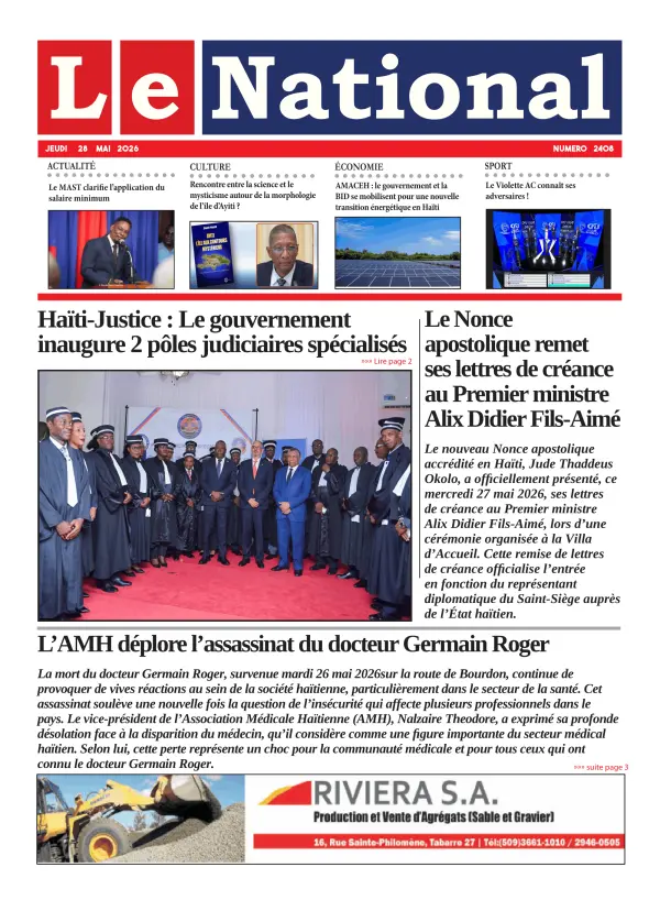 Une de l'édition 2408