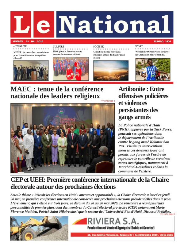 Une de l'édition 2409