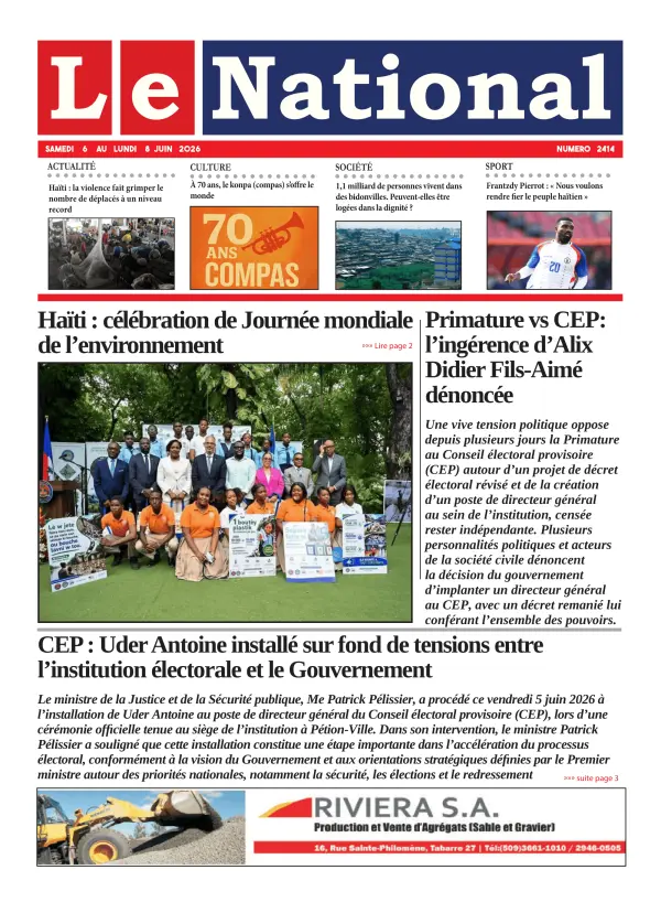Une de l'édition 2414