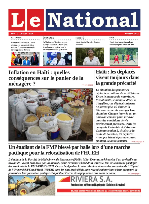Une de l'édition 2432
