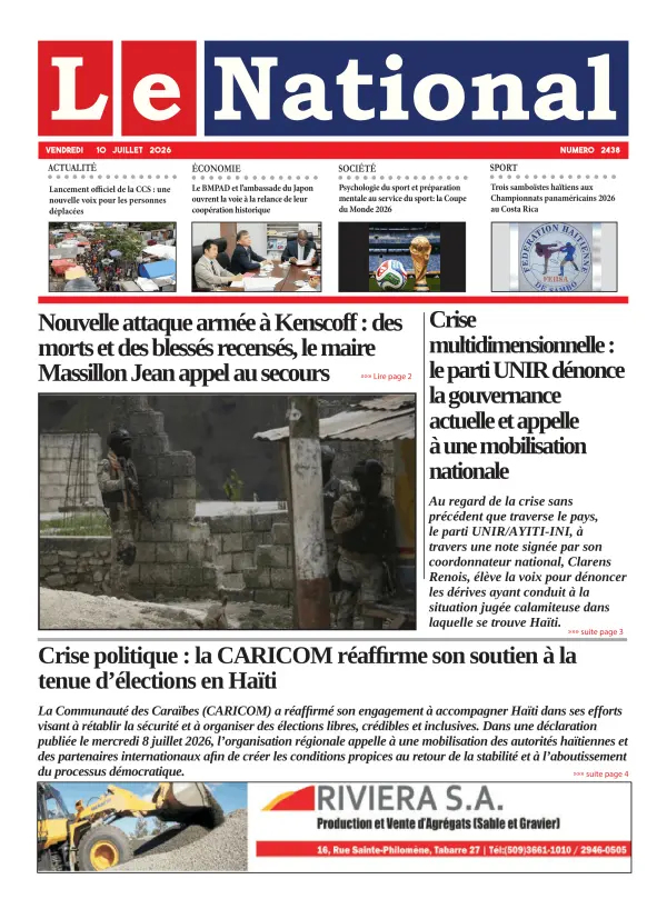 Une de l'édition 2438