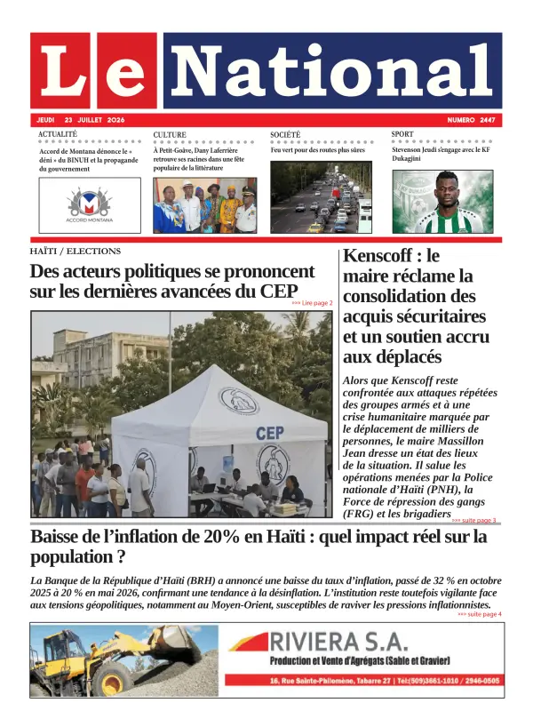 Une de l'édition 2448