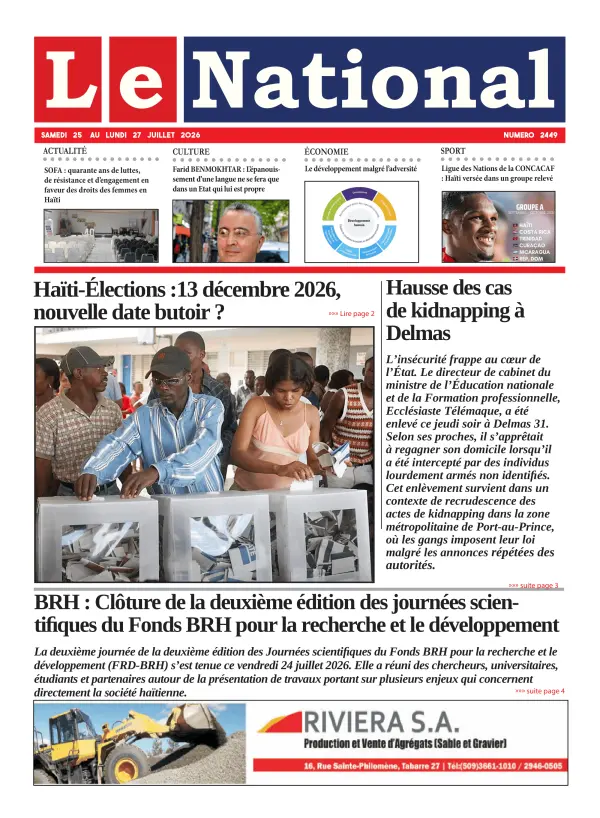 Une de l'édition 2449