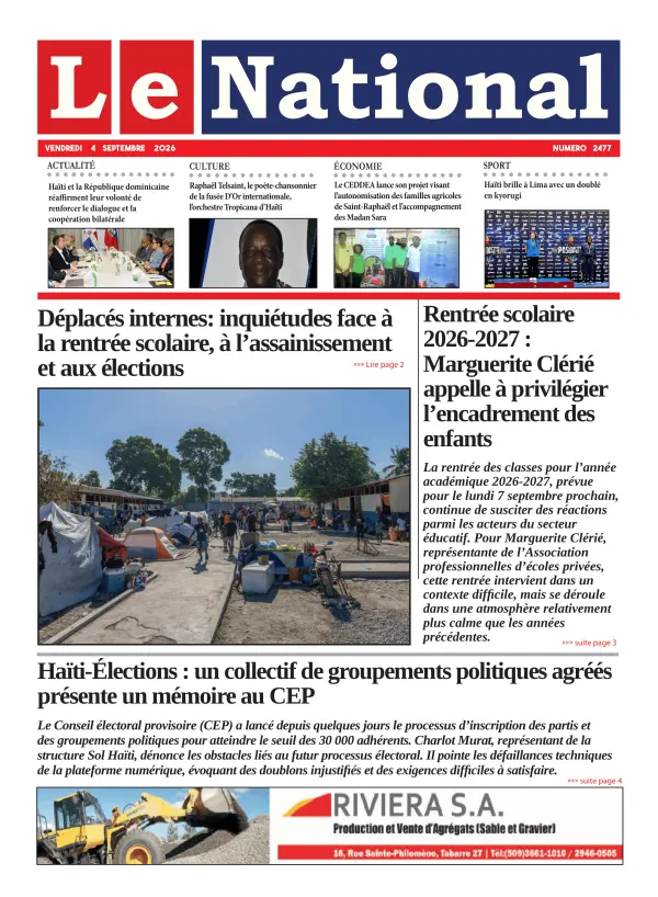 Une de l'édition 2477