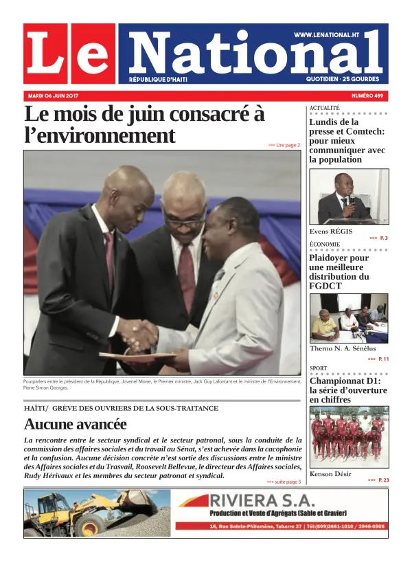 Une de l'édition 489