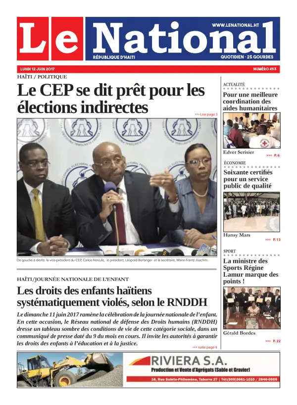 Une de l'édition 493
