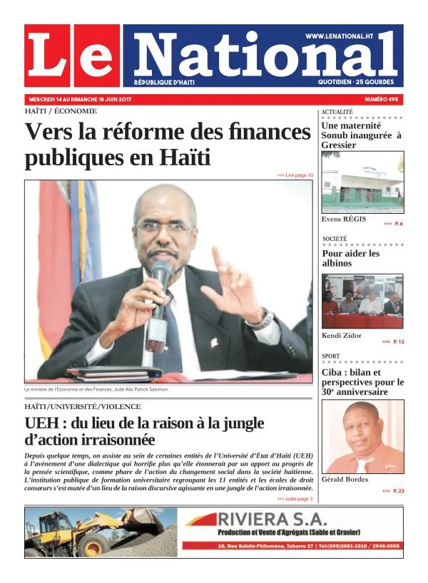 Une de l'édition 495