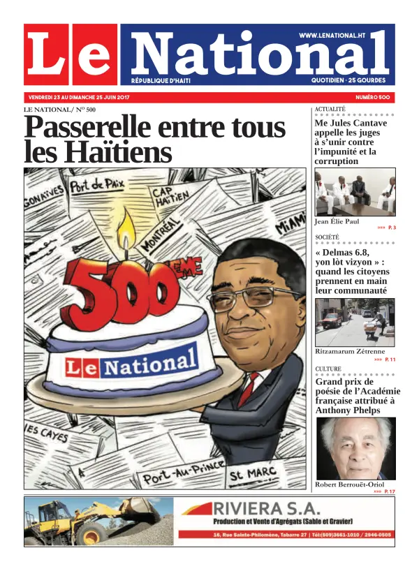 Une de l'édition 500